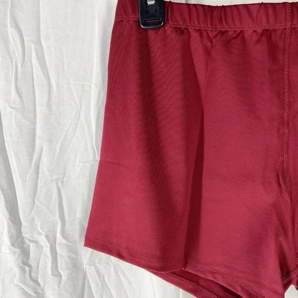 Asics Womens Dark Red 4" Court Volleyball Spandex Shorts - Picture 5 of 7